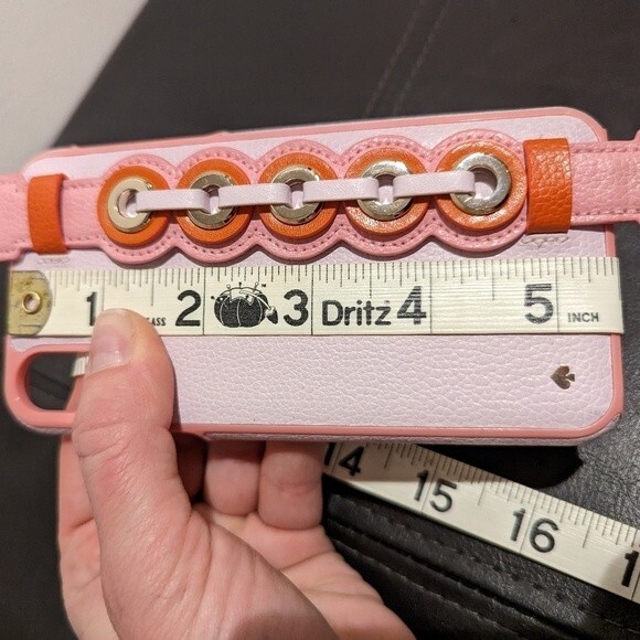 Kate Spade New York Grommet Hand Strap Stand iPhone Xs iPhone X Case Pink - Picture 5 of 12